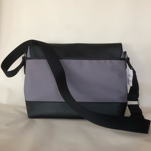 COACH Leather and Nylon Messenger Crossbody Bag - Picture 2 of 8